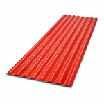 Lámina Zinc Corrug prepintada Rojo No. 10